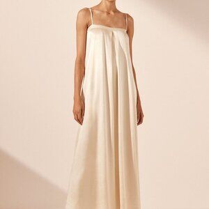 SHONA JOY la lune column maxi dress - cream Size 4